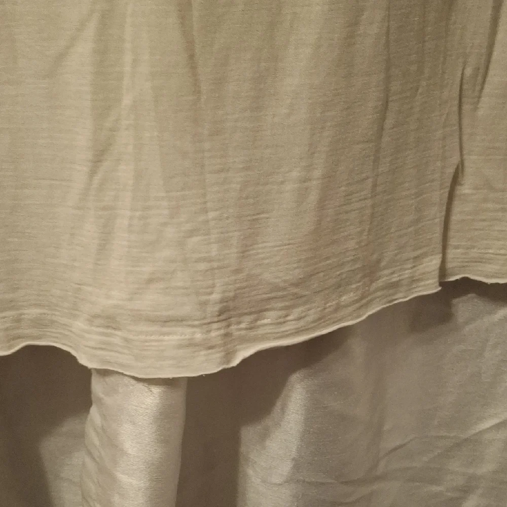 J. Crew Cream Top with Embellished Neckline Lg